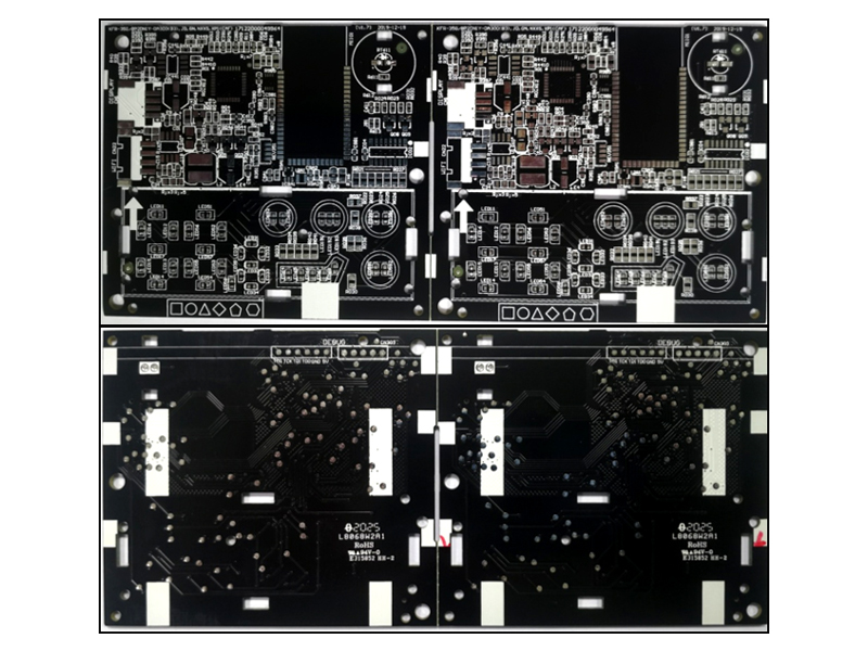 Double sided 1.6mm black oil lead-free tin spray power board